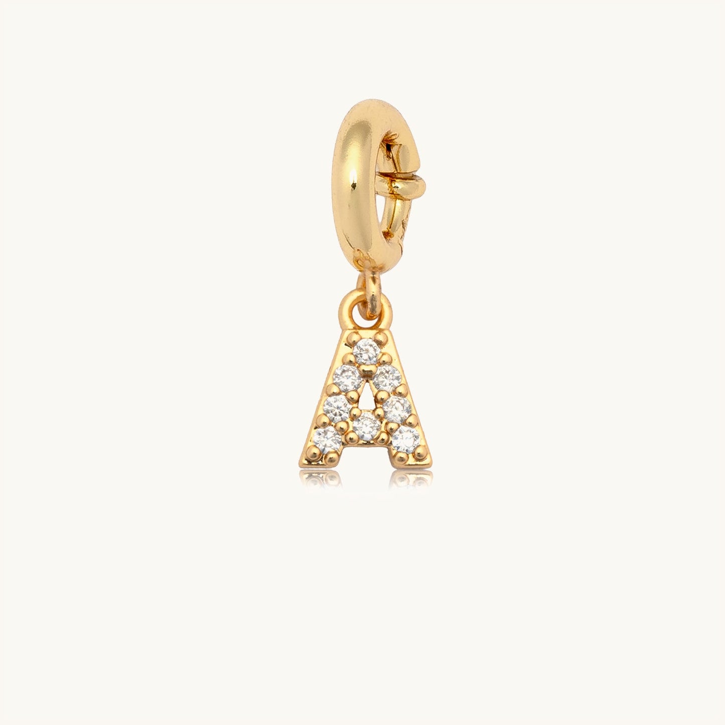 Custom CZ Letter A Charm