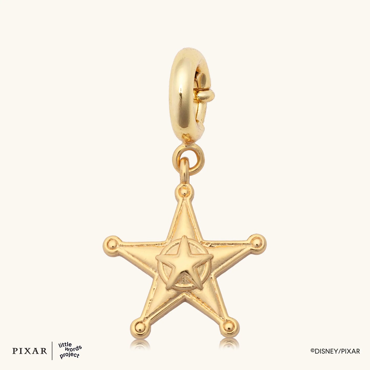 Custom Woody's Sheriff Badge Charm- Pixar's Toy Story