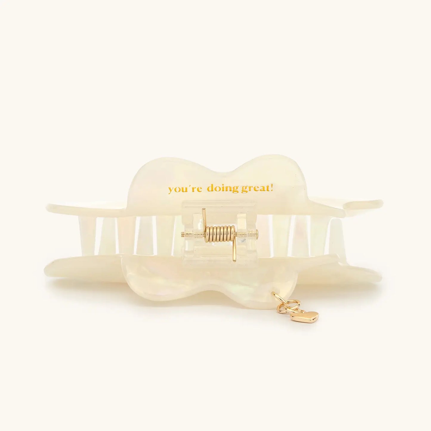 You're Doing Great Heart Charm Hair Clip