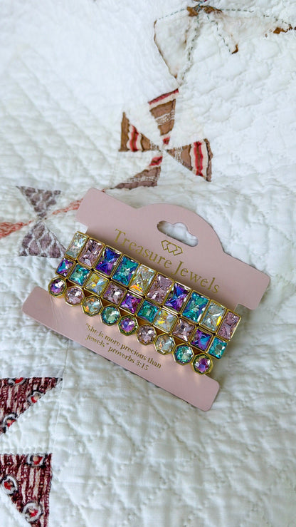 All the Sparkles Bracelet Stack