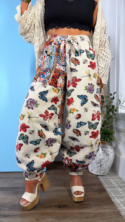 Butterfly Fields Jogger, Natural/Multi