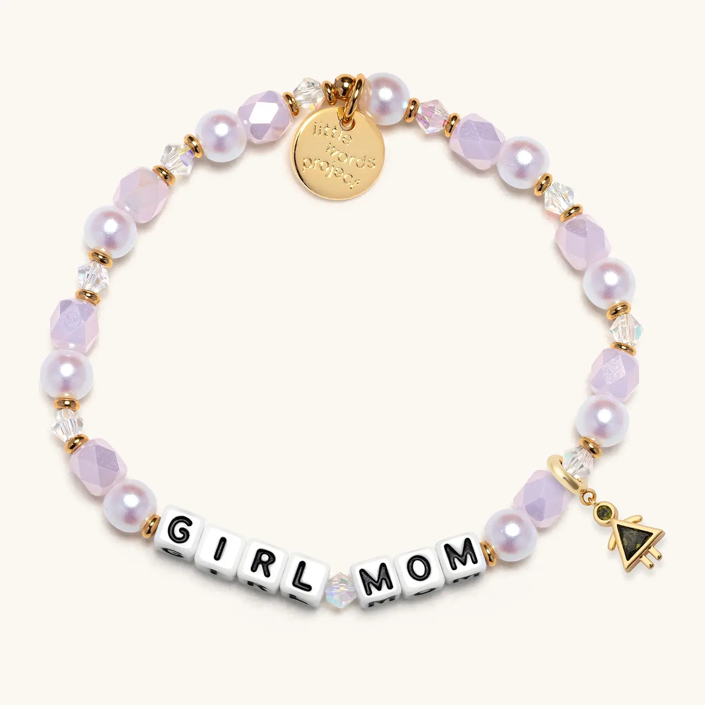 Girl Mom Birthstone Charm Bracelet Set