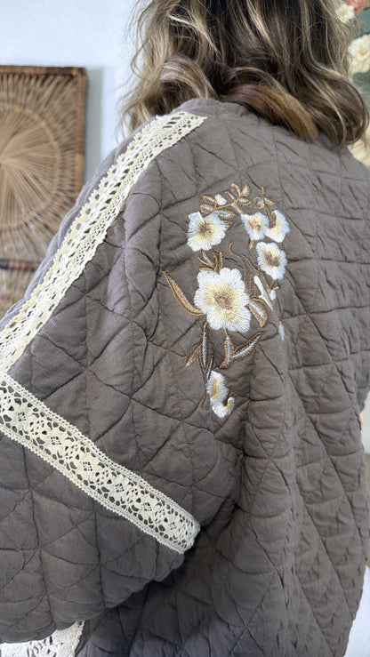 Canyon Quilted Jacket, Charcoal