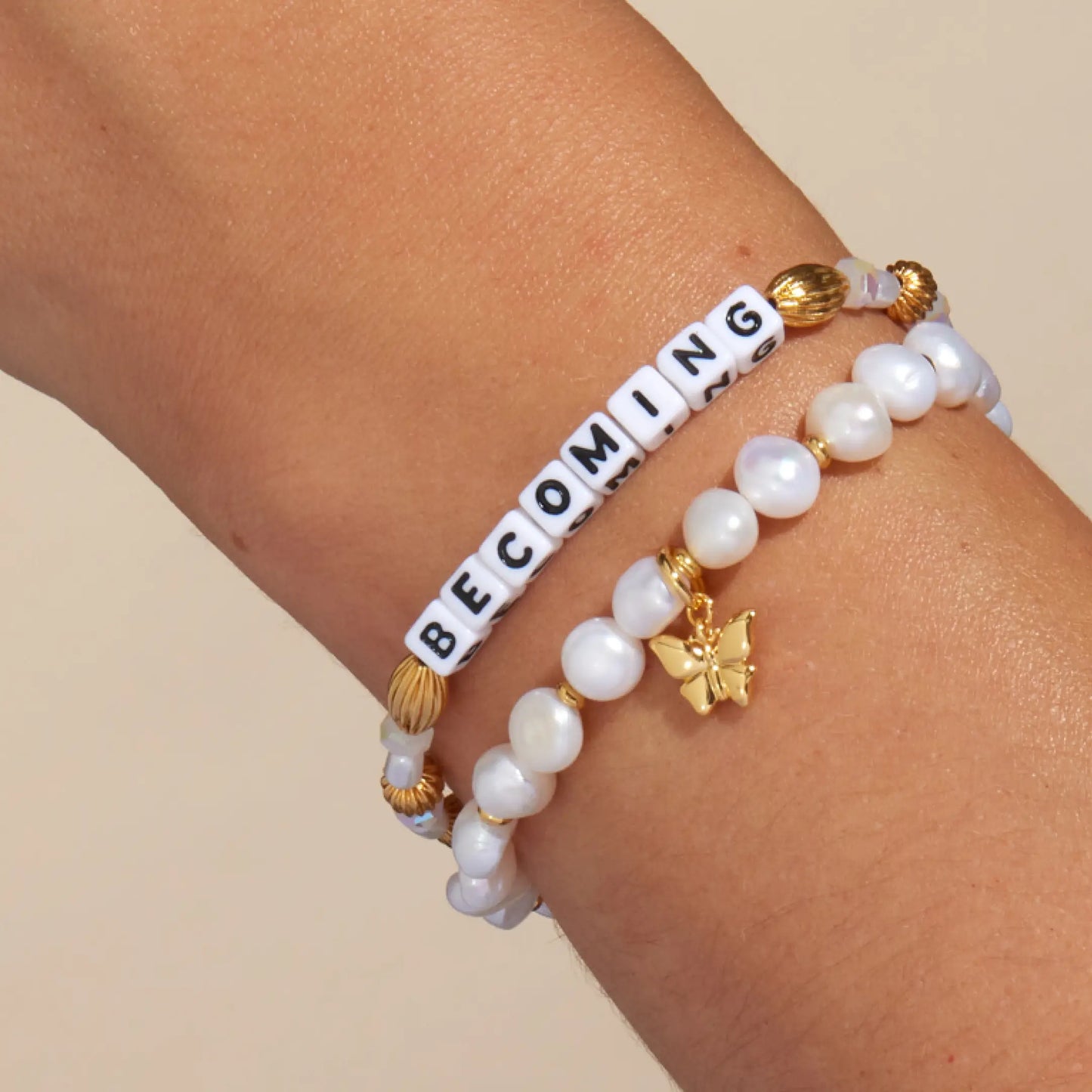 Butterfly Pearl Bracelet Base- Nika Diwa