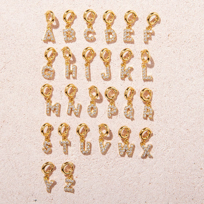 CZ Letter Charm