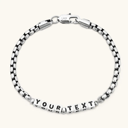 Custom Silver Antique Chain Bracelet
