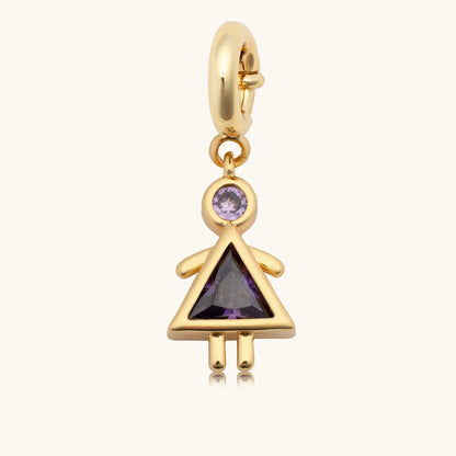 Girl Birthstone Charm