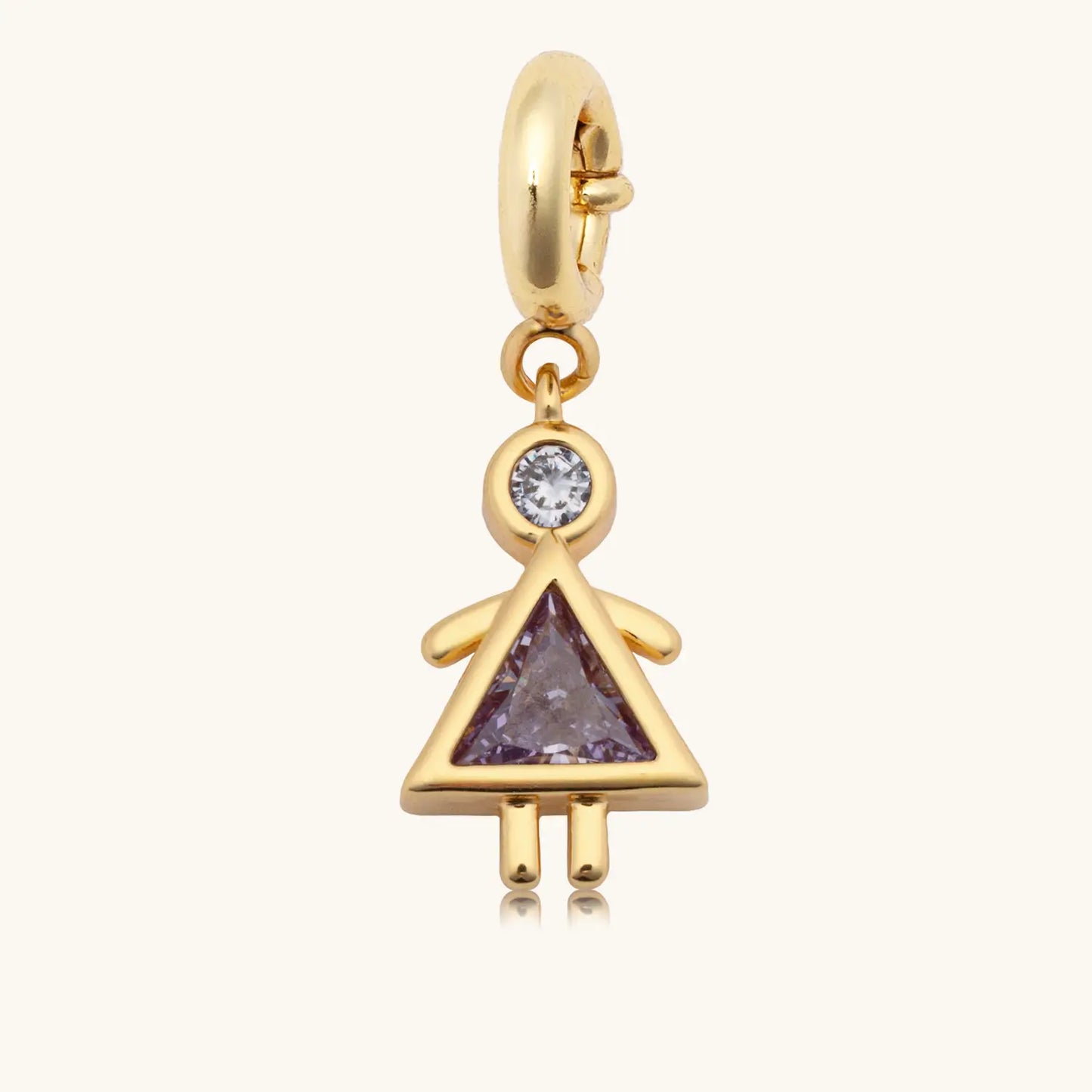 Girl Birthstone Charm
