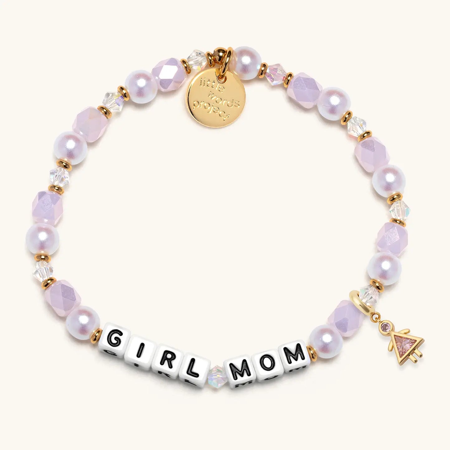 Girl Mom Birthstone Charm Bracelet Set