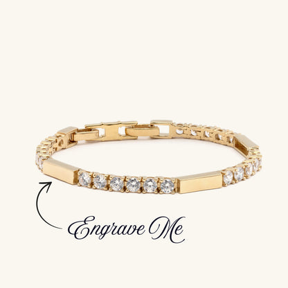 Gold Vermeil Engravable Tennis Bracelet