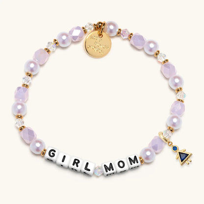 Girl Mom Birthstone Charm Bracelet Set