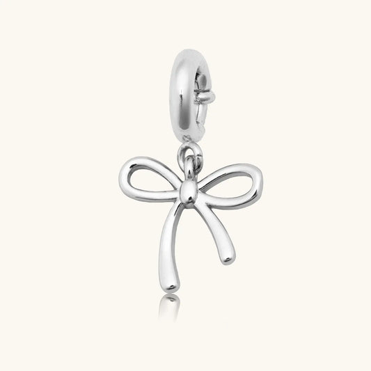 Silver Bow Charm