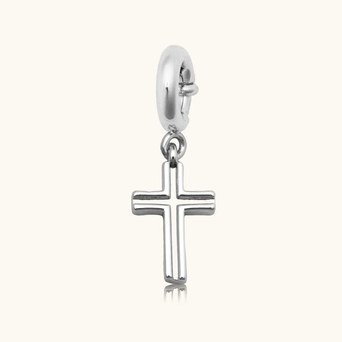 Custom Silver Cross Charm