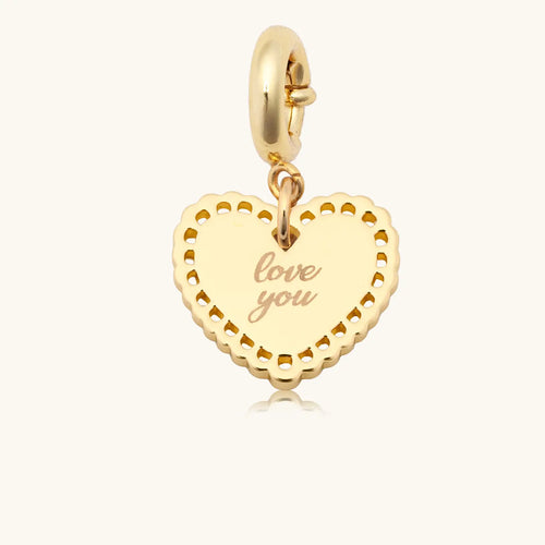Custom Heart Doily Charm