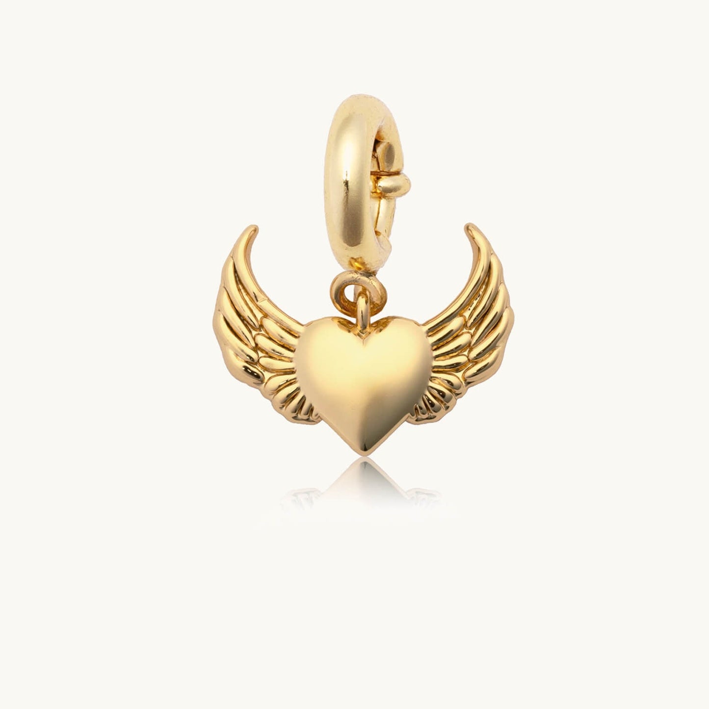 Heart with Angel Wings Charm